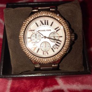 Michael Kors Women’s Rose Gold Watch with Crystals
